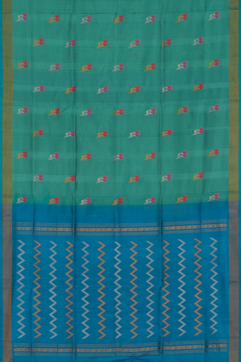 Image of Uppada Silk Sea Green Saree