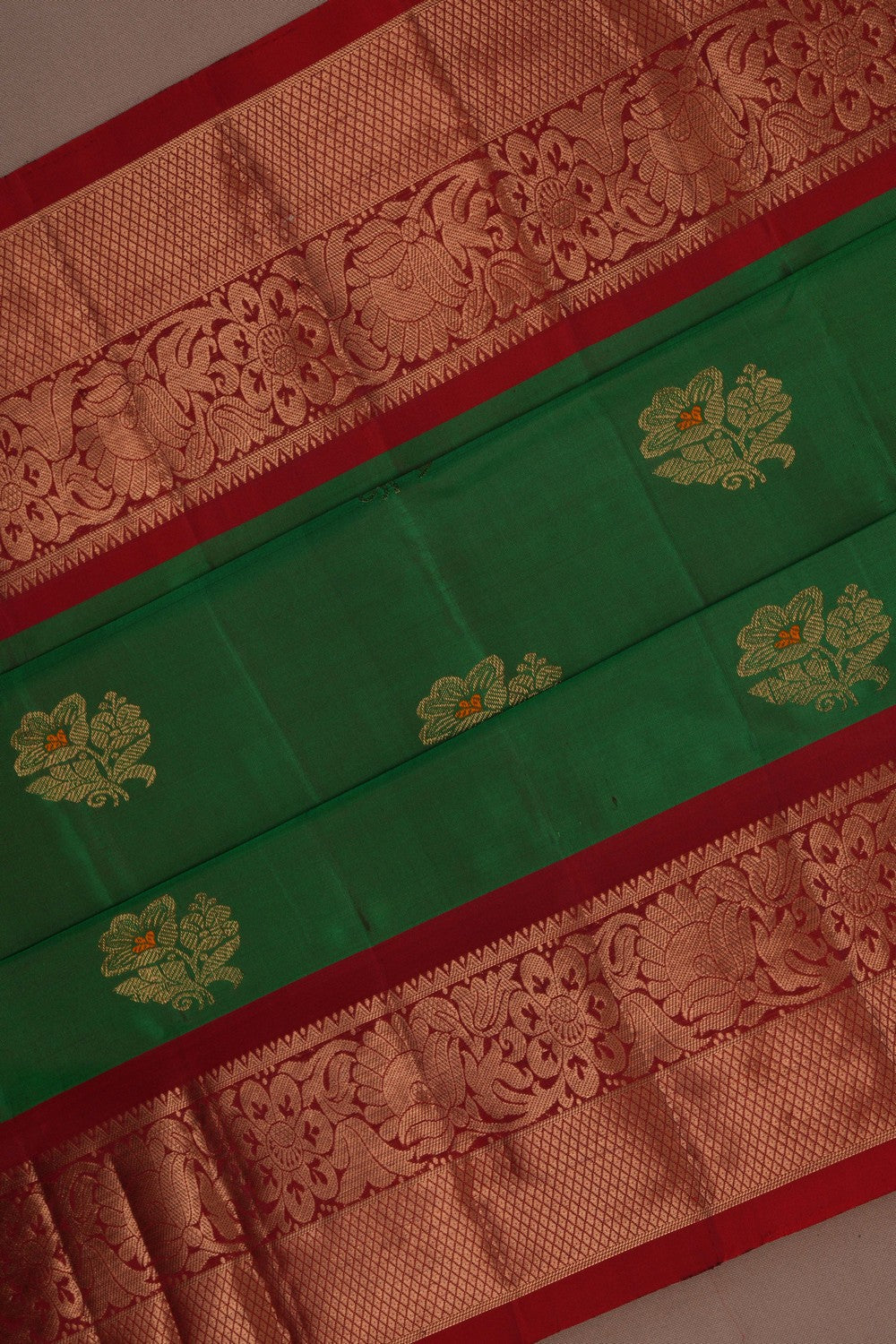 Kanchipattu Green Saree