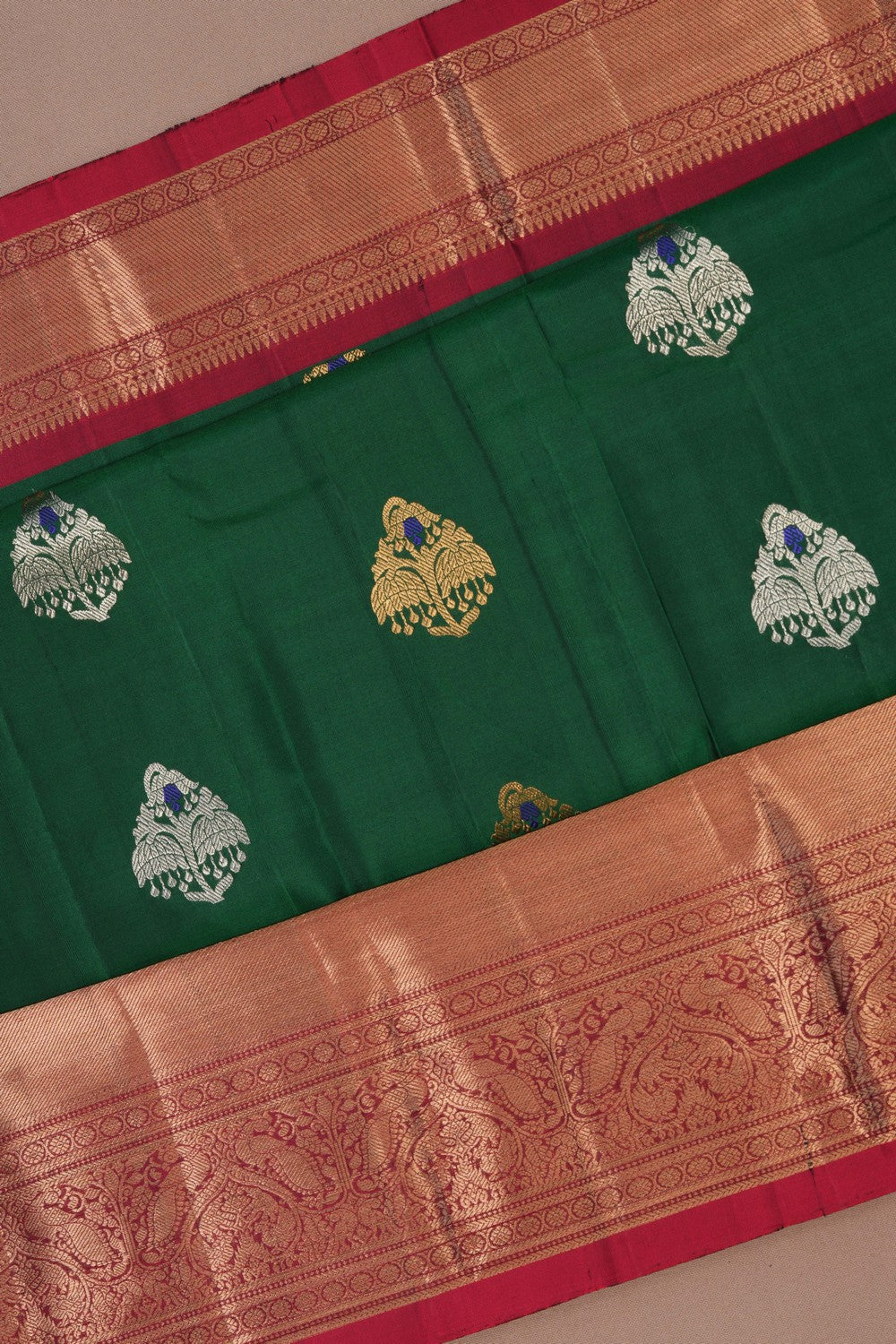Kanchipattu Green Saree
