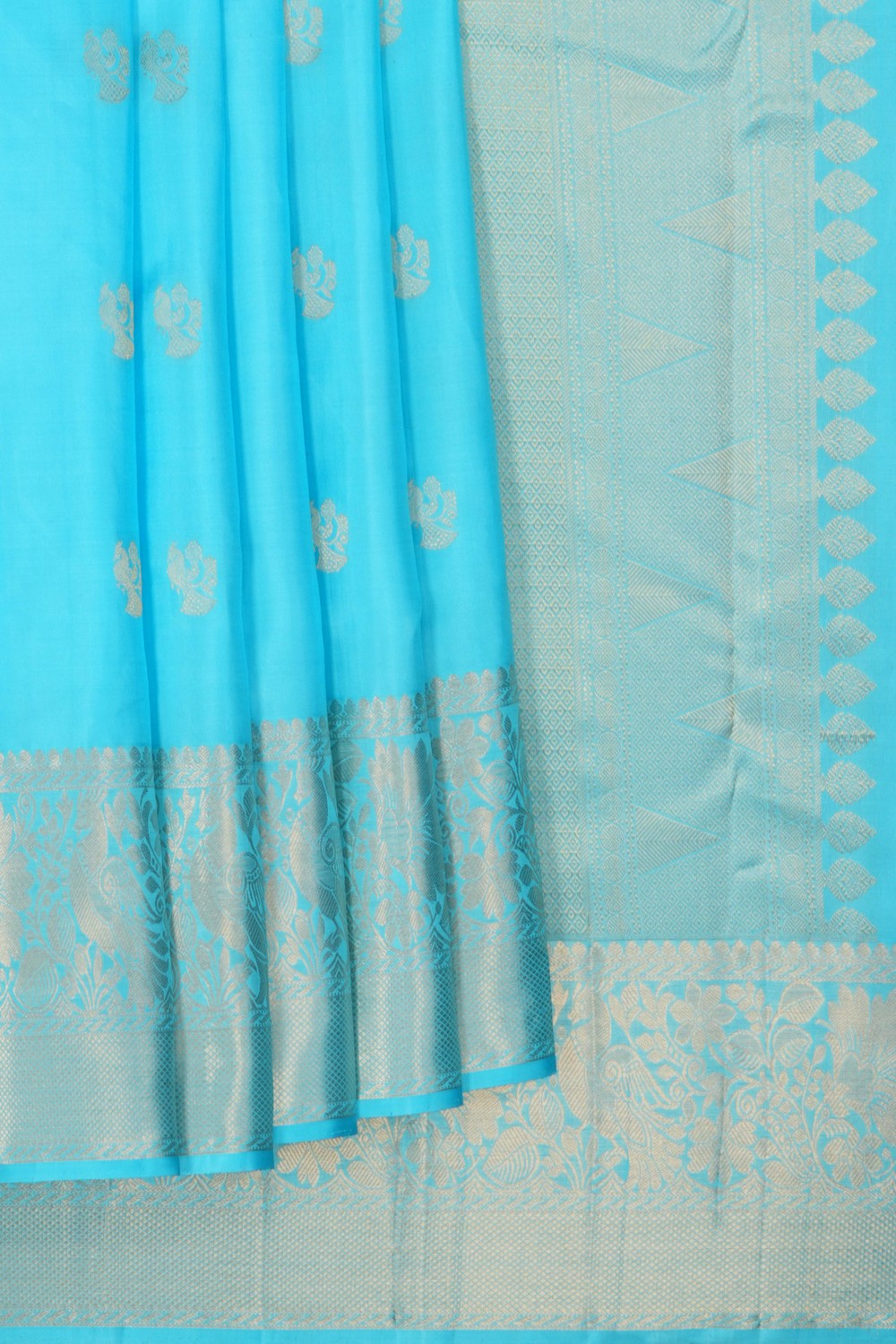 Kanchipattu Blue Saree
