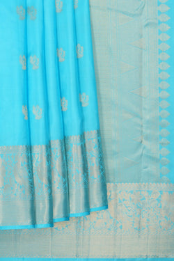 Image of Kanchipattu Blue Saree