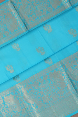 Image of Kanchipattu Blue Saree