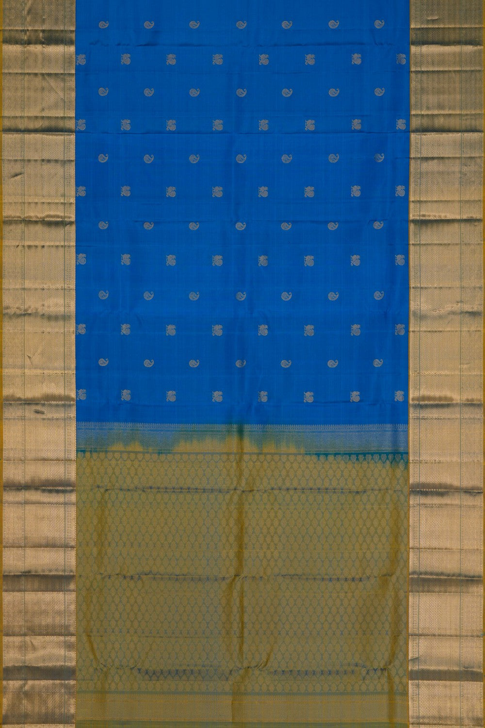 Image of Kanchipattu Blue Saree