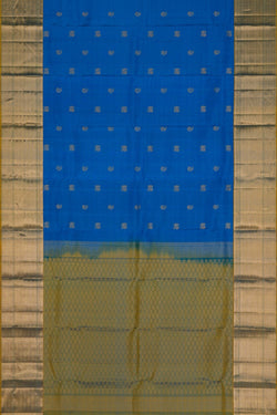Image of Kanchipattu Blue Saree