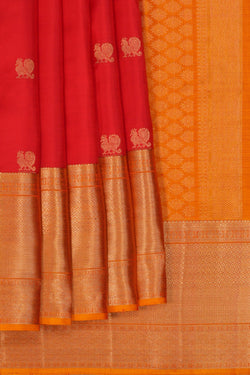 Image of Kanchipattu Red Saree
