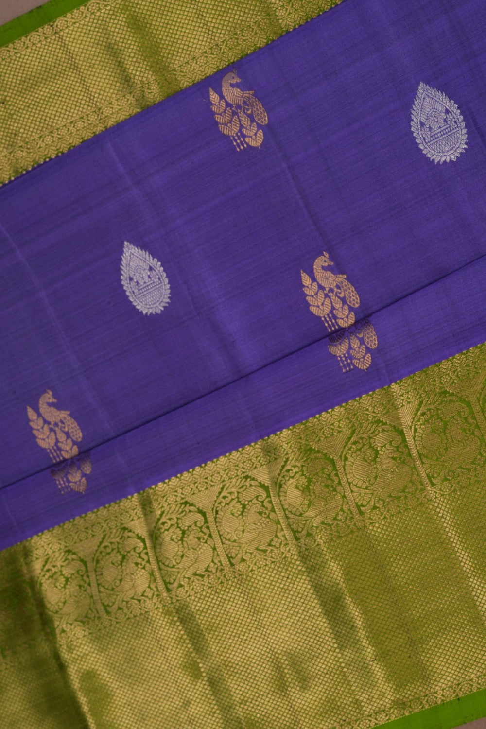 Kanchipattu Purple Saree