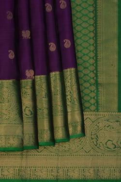 Image of Kanchipattu Purple Saree