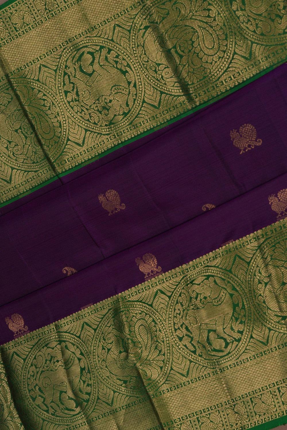 Kanchipattu Purple Saree