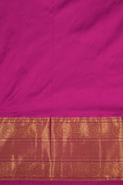 Image of Kanchipattu Blue Pavada Unstitched Set