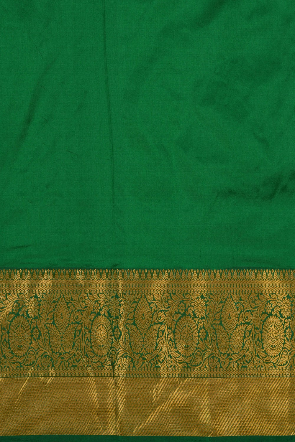 Image of Kanchipattu Orange Pavada Unstitched Set