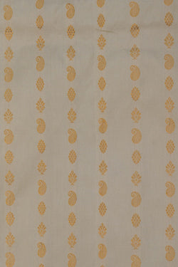 Image of Kanchipattu Off White Pavada Unstitched Set