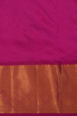 Image of Kanchipattu Orange Pavada Unstitched Set