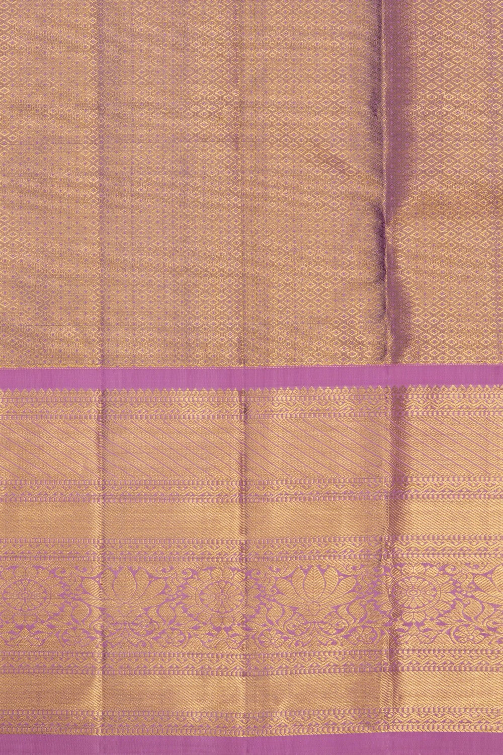 Kanchipattu Gold Tissue Pavada Unstitched Set