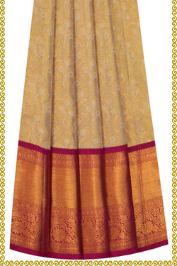 Image of Kanchipattu Gold Tissue Pavada Unstitched Set