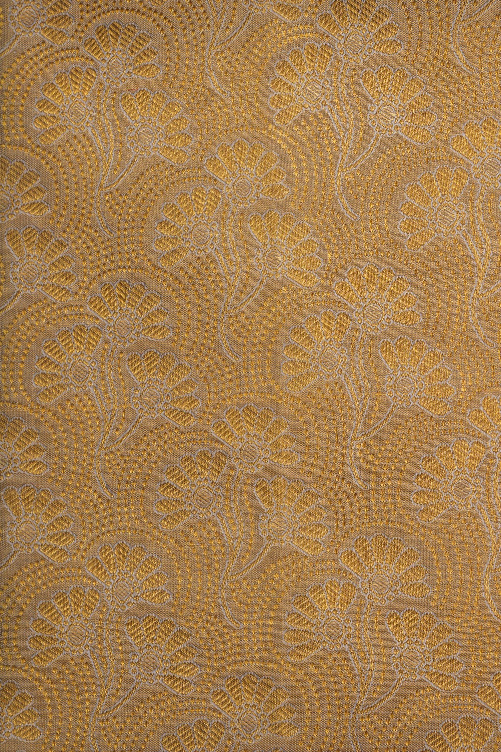 Kanchipattu Gold Tissue Pavada Unstitched Set