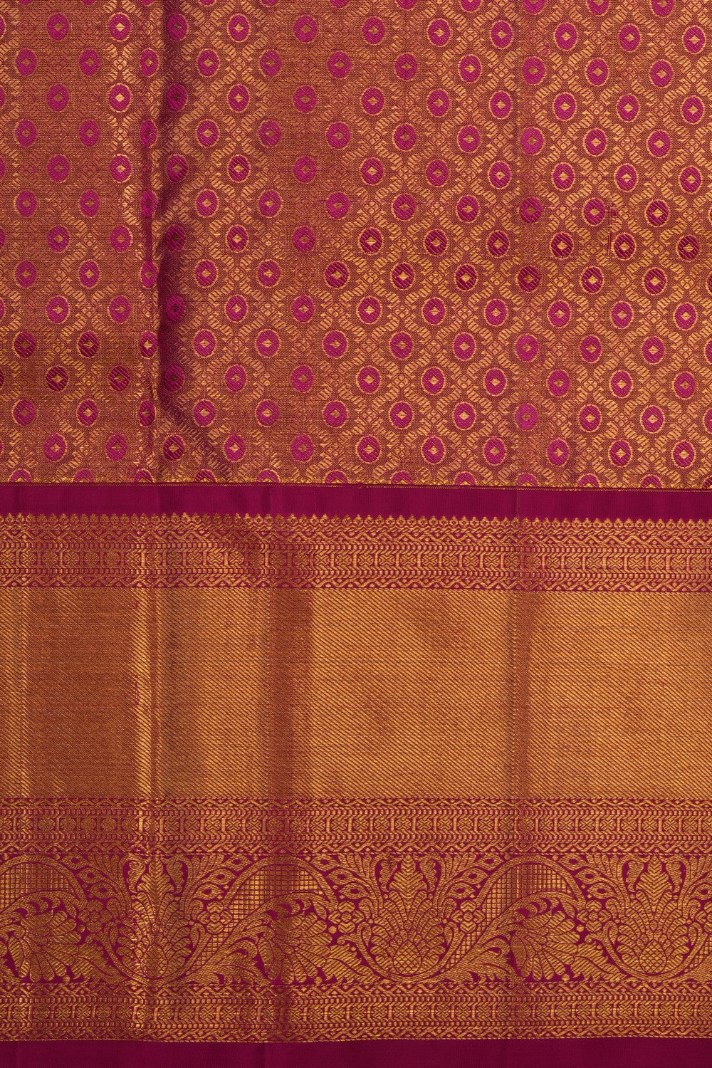Kanchipattu Gold Tissue Pavada Unstitched Set