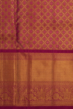 Image of Kanchipattu Gold Tissue Pavada Unstitched Set