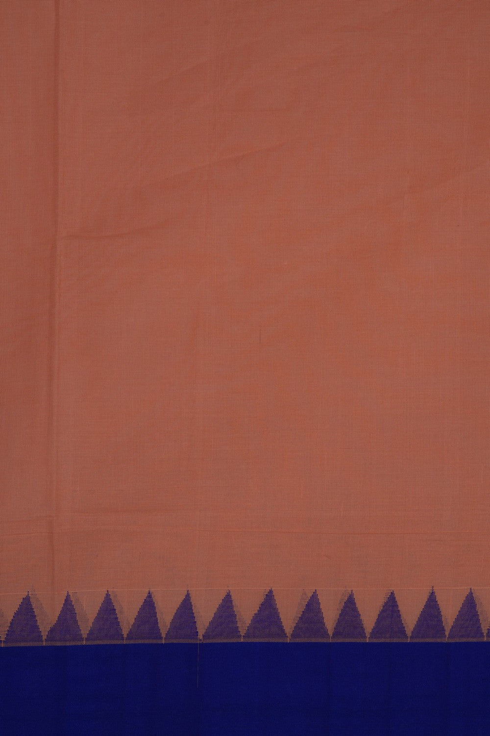Image of Cotton Jamdani Peach Saree