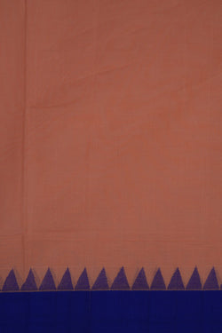 Image of Cotton Jamdani Peach Saree