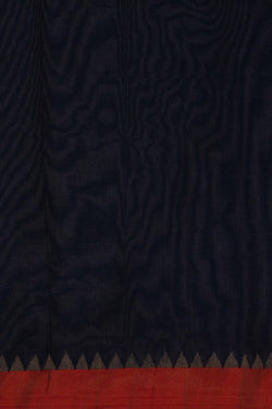 Image of Cotton Jamdani Navy Blue Saree