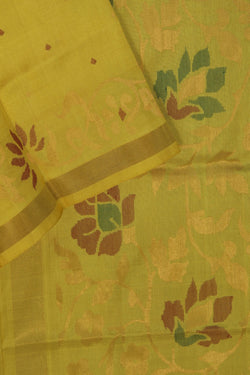 Image of Uppada Silk Yellow Saree