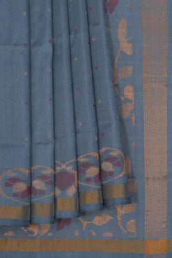 Image of Uppada Silk Grey Saree