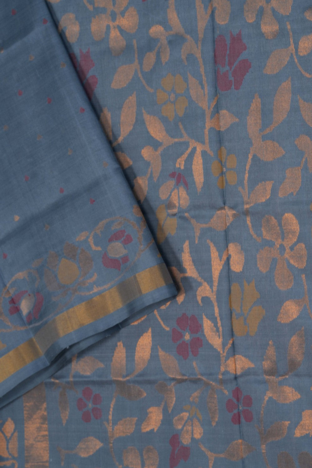 Image of Uppada Silk Grey Saree