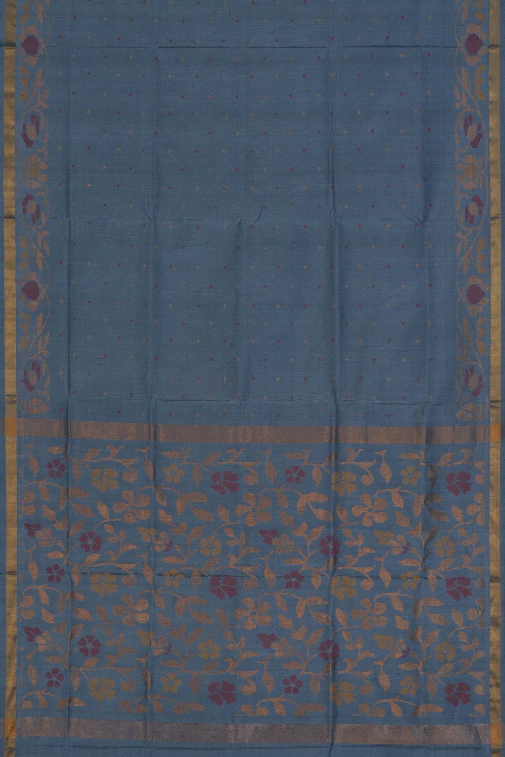 Image of Uppada Silk Grey Saree