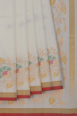 Image of Uppada Silk White Saree