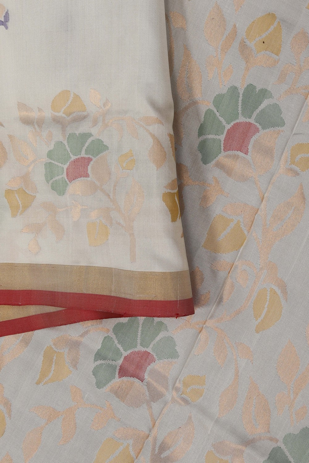 Image of Uppada Silk White Saree