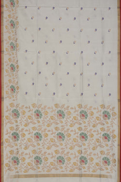 Image of Uppada Silk White Saree