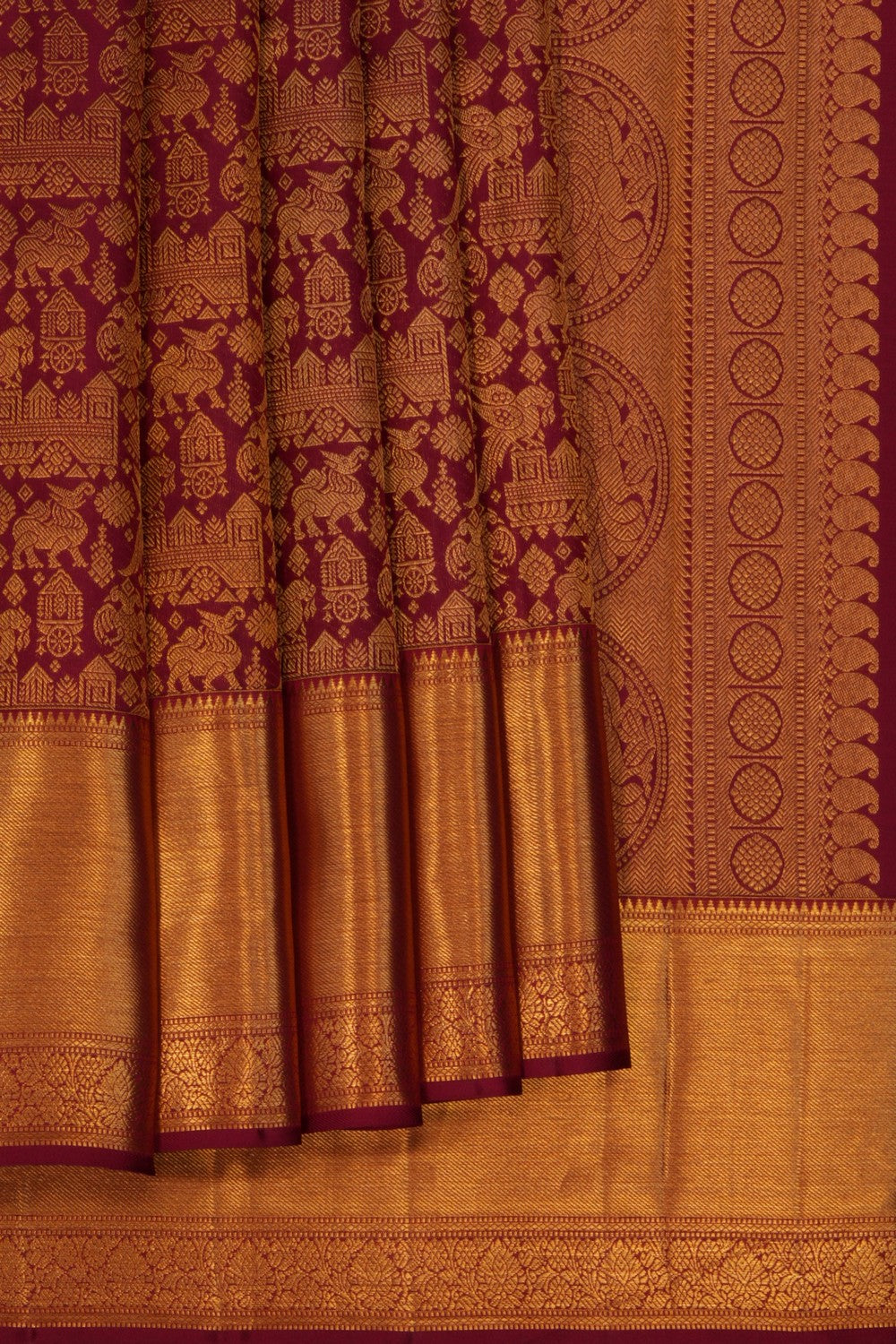Kanchipattu Brocade Red Saree