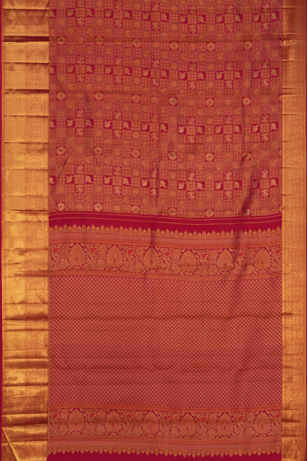Image of Kanchipattu Brocade Pink Saree