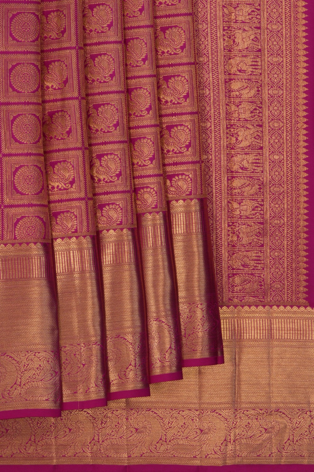 Image of Kanchipattu Brocade Pink Saree