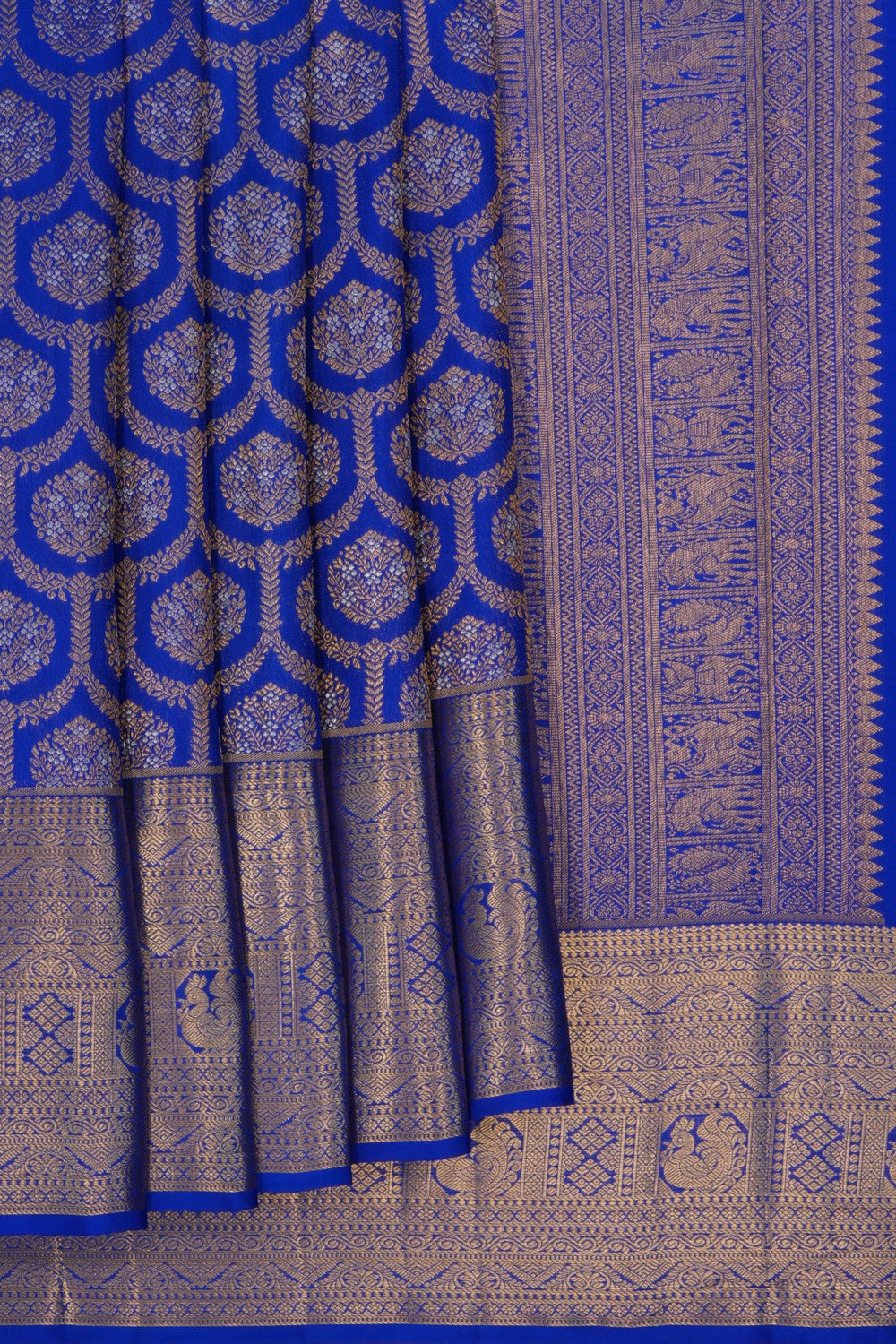 Kanchipattu Brocade Royal Blue Saree