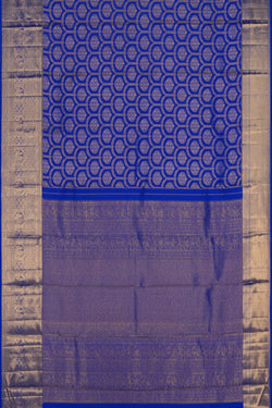 Image of Kanchipattu Brocade Royal Blue Saree