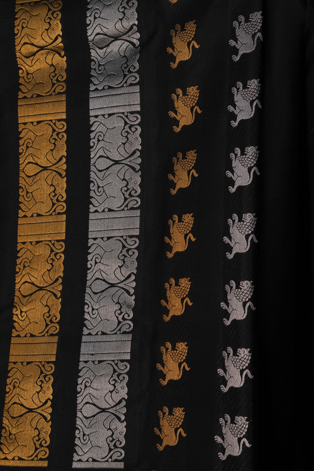 Image of Kanchipattu Brocade Black Saree