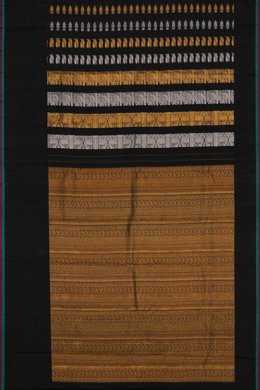 Image of Kanchipattu Brocade Black Saree
