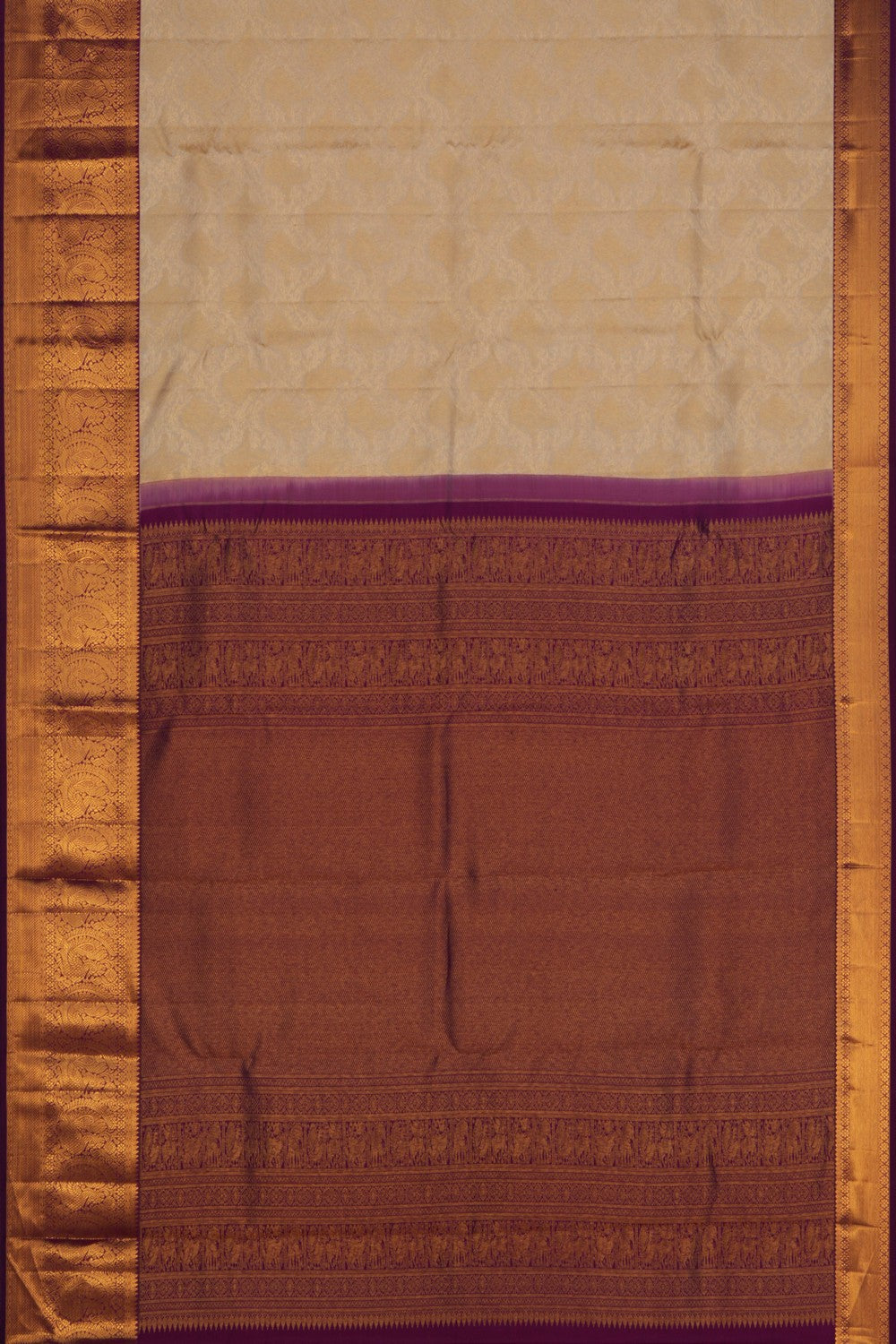 Image of Kanchipattu An Ethereal Pearl-White Saree