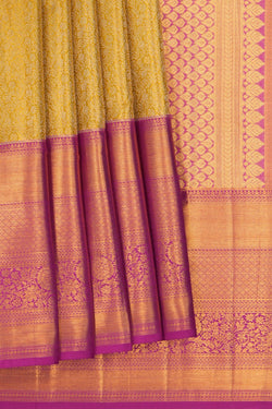 Image of Kanchipattu Tissue Brocade Gold Saree