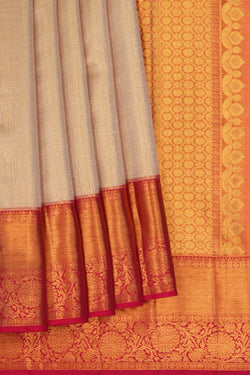 Image of Kanchipattu Tissue Brocade Gold Saree