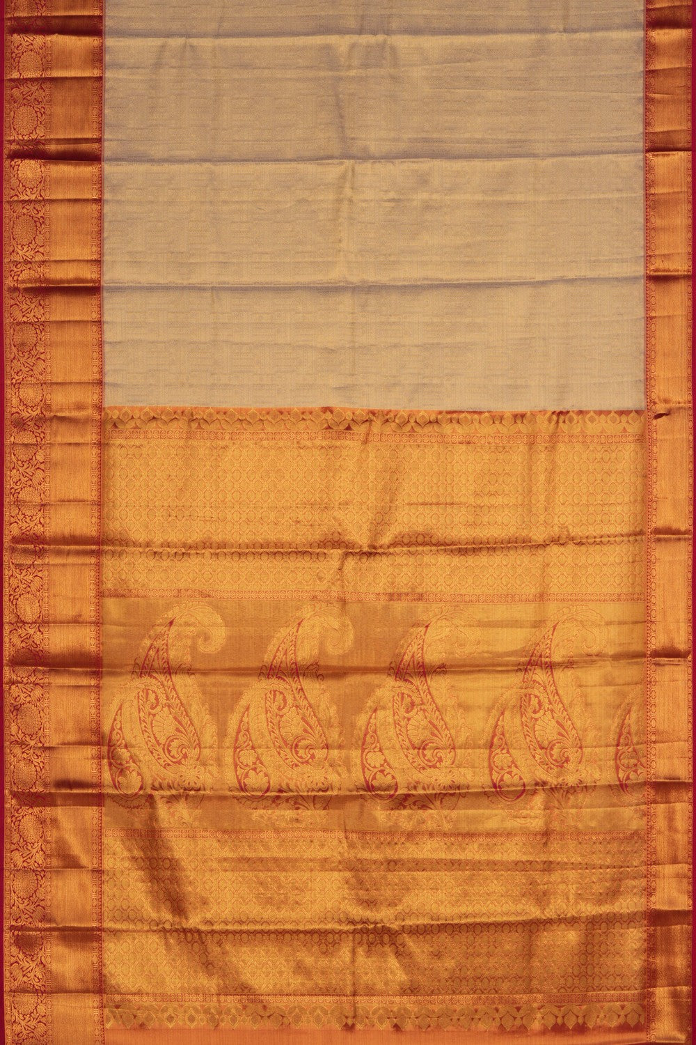 Kanchipattu Tissue Brocade Gold Saree