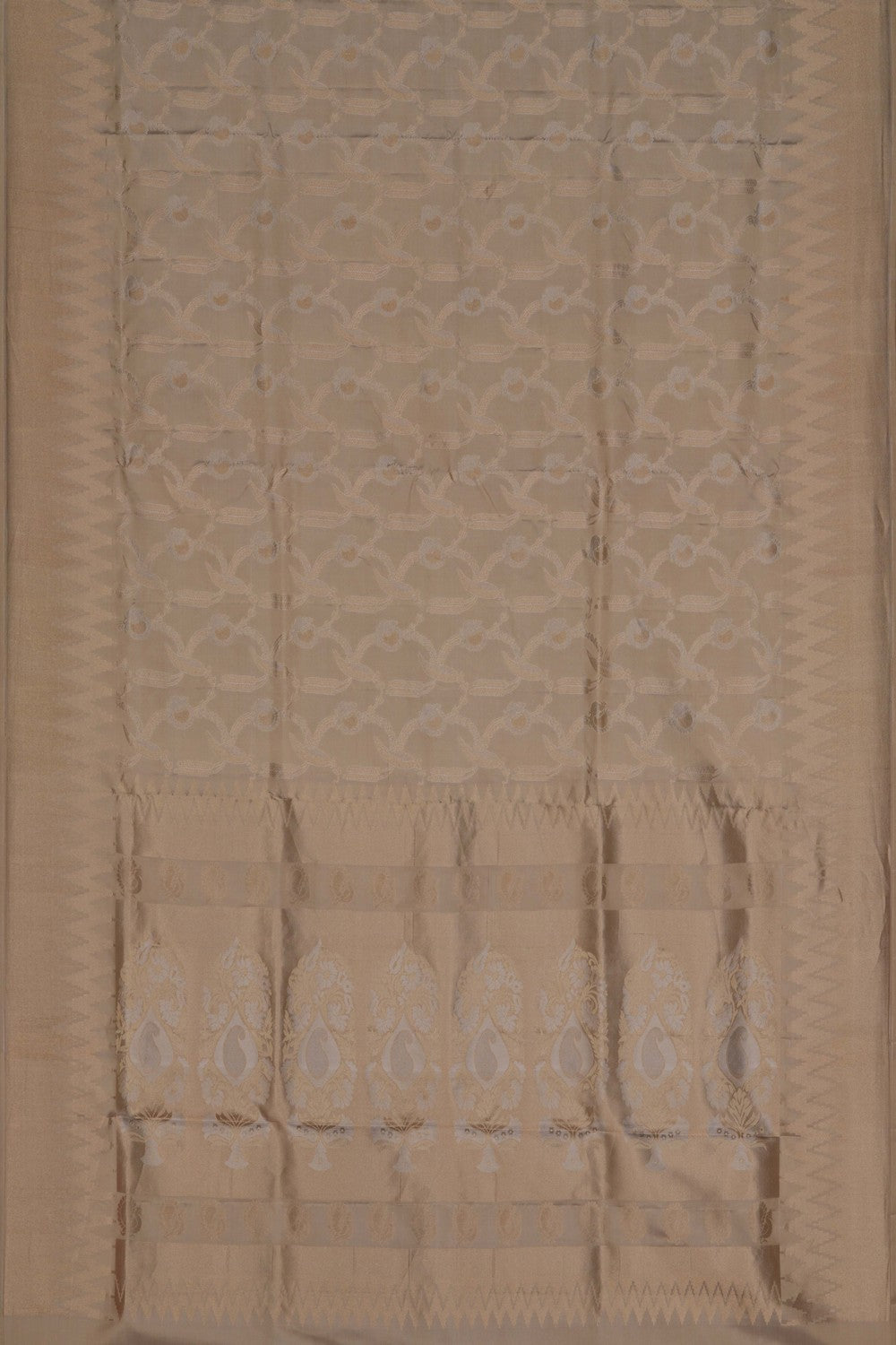 South Silk Beige Saree