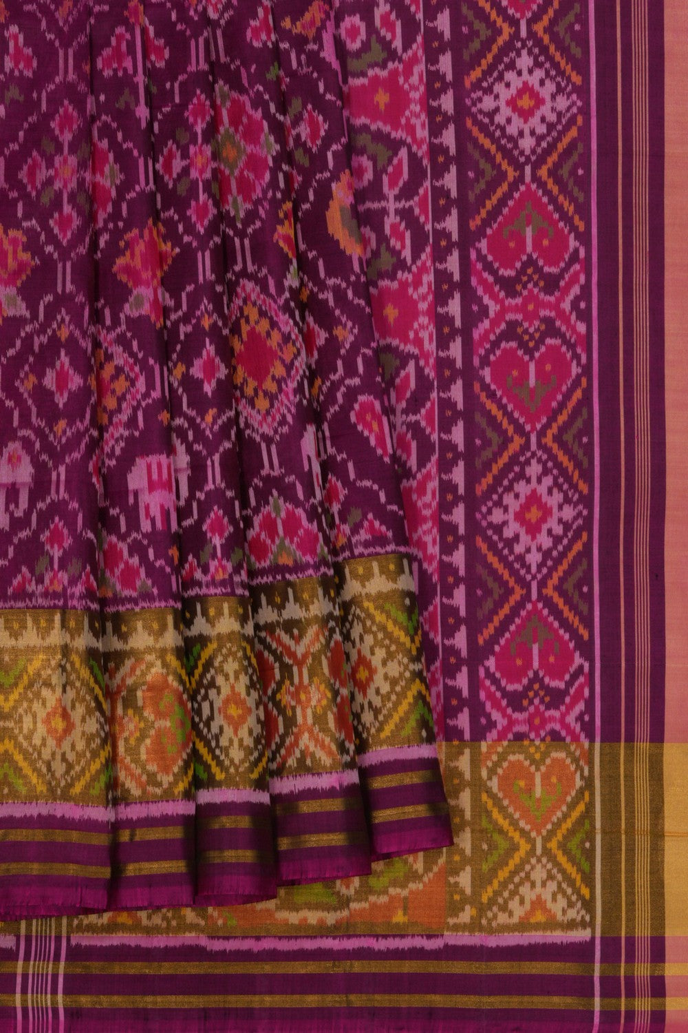 Image of Rajkot Silk Purple Saree