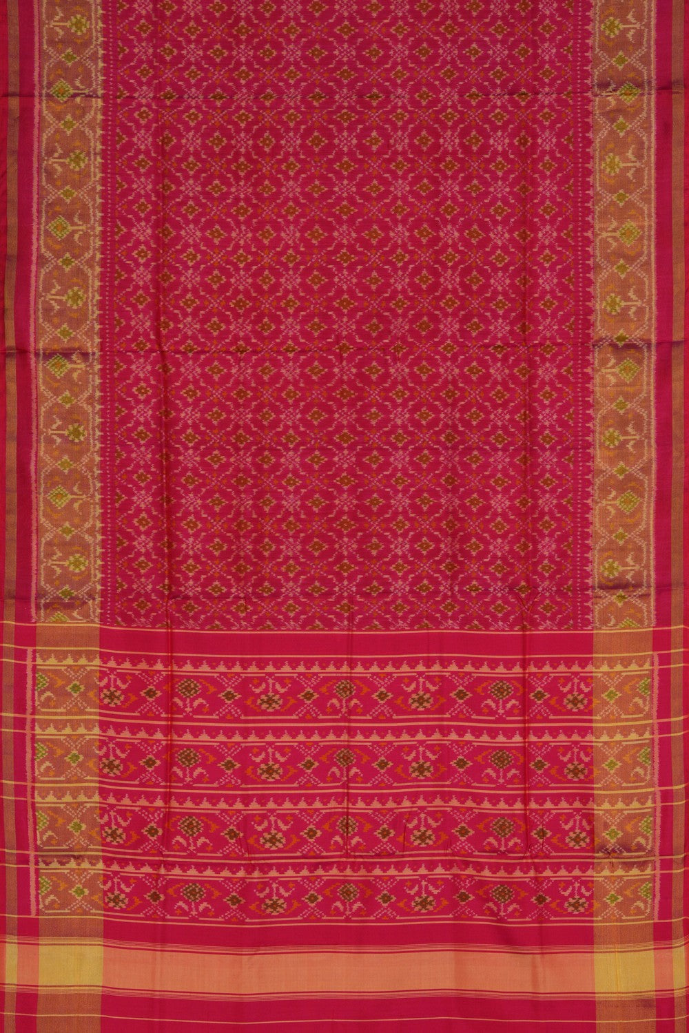 Rajkot Silk Fuchsia Pink Saree