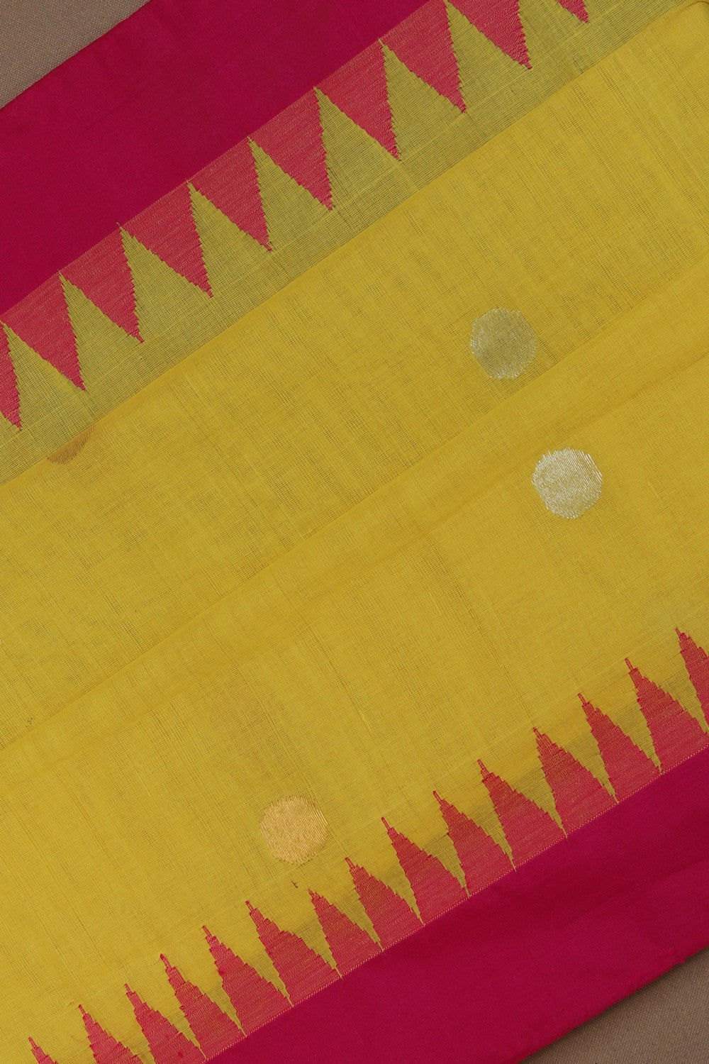 Ponduru Cotton Yellow Saree
