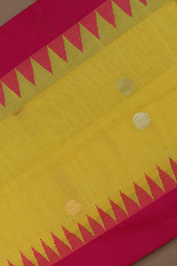 Image of Ponduru Cotton Yellow Saree