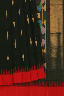 Image of Ponduru Cotton Green Saree
