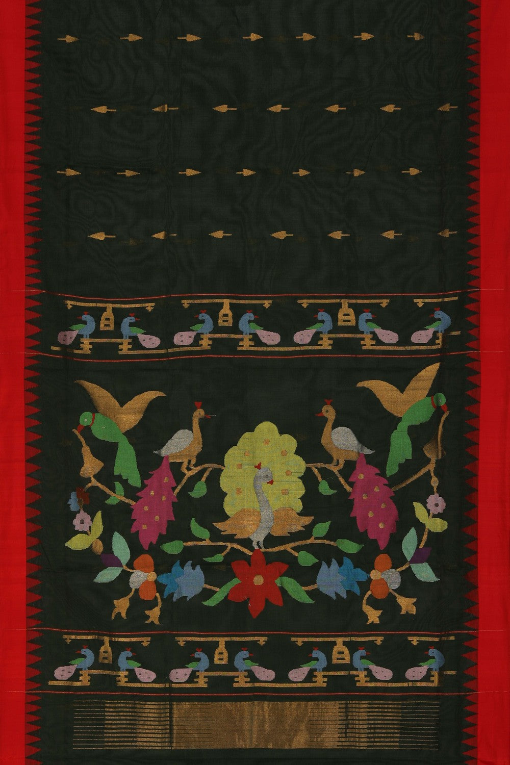 Ponduru Cotton Green Saree