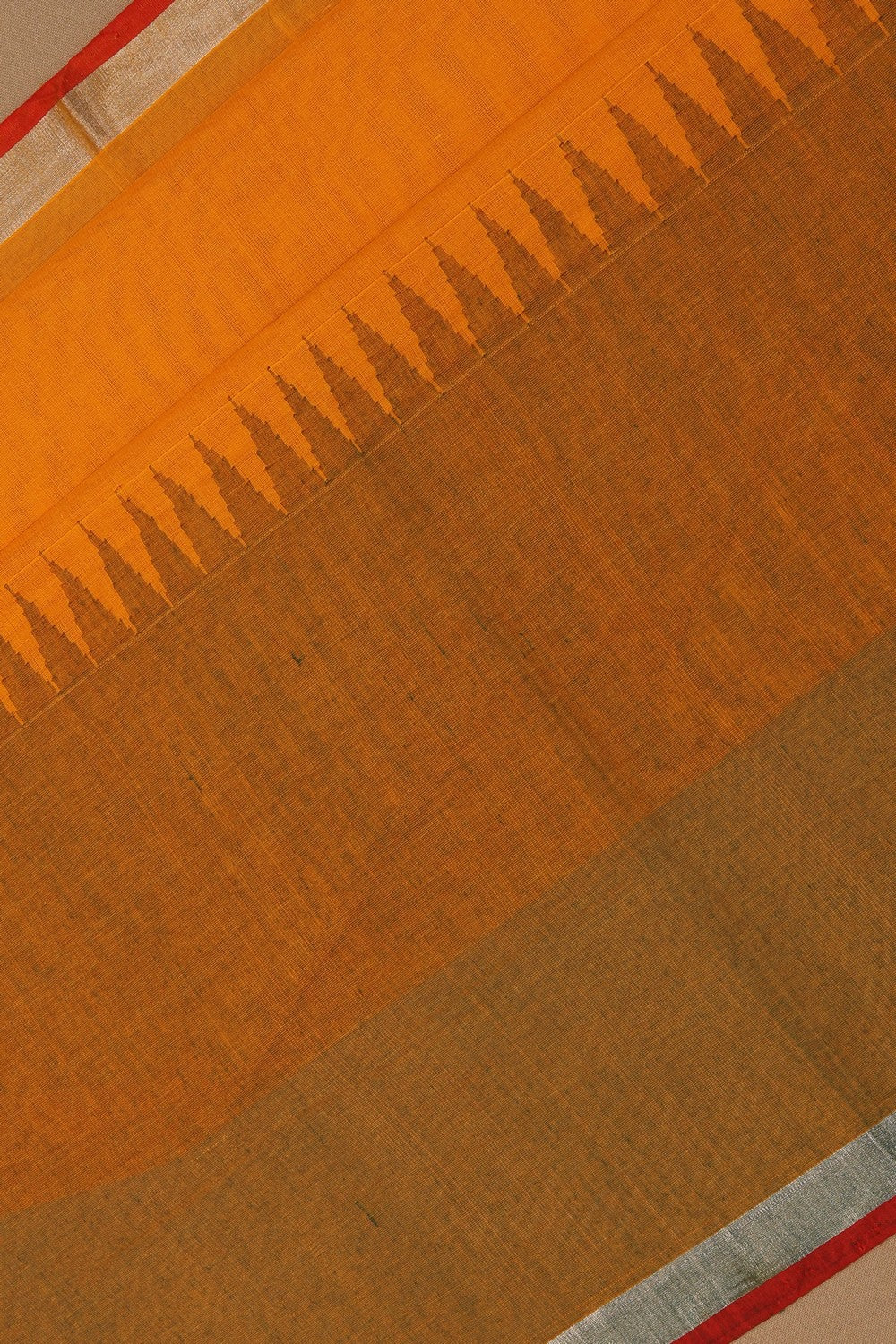 Image of Ponduru Cotton Mustard Saree